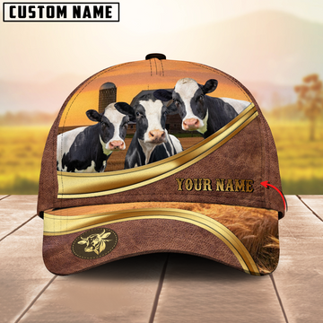Joycorners Holstein Golden Line Personalized Name 3D Cap