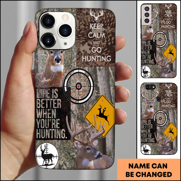 Joycorners Keep Calm And Go Hunting Deer Phone Case