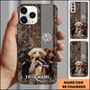 Joycorners Duck Hunting Retriever Dogs Personalized Name Phone Case