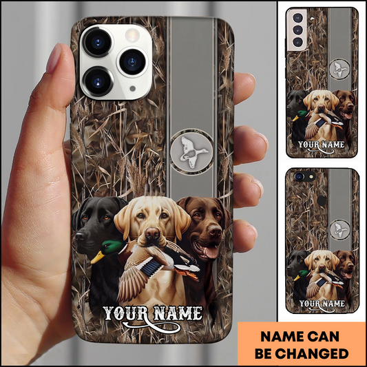 Joycorners Duck Hunting Retriever Dogs Personalized Name Phone Case