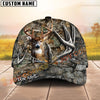 Joycorners Deer Hunting Hat – 3D Buck Antler Forest Camo Design – Custom Personalized Name Hunting Cap