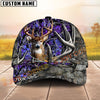 Joycorners Deer Hunting Hat – 3D Buck Antler Forest Camo Design – Custom Personalized Name Hunting Cap