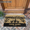 Joycorners Chicken Sunshine Field Custom Farm Name Custom Year Coir Doormat