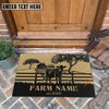 Joycorners Angus Little Ranch Custom Farm Name Custom Year Coir Doormat