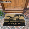 Joycorners Charolais Little Ranch Custom Farm Name Custom Year Coir Doormat