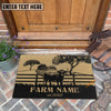 Joycorners Highland Little Ranch Custom Farm Name Custom Year Coir Doormat