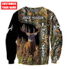 Joycorners Custom Name Deer Hunting 3D Design All Over Printed