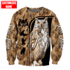 Joycorners Customized Name Owl Hunting 3D Design All Over Printed