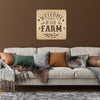 Joycorners Welcome To Our Farm Metal Sign, Farmhouse Wall Decor & Wall Art, Farm Decor for Kitchen, Rustic Farm Decor LM0110