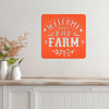 Joycorners Welcome To Our Farm Metal Sign, Farmhouse Wall Decor & Wall Art, Farm Decor for Kitchen, Rustic Farm Decor LM0110