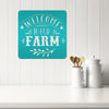 Joycorners Welcome To Our Farm Metal Sign, Farmhouse Wall Decor & Wall Art, Farm Decor for Kitchen, Rustic Farm Decor LM0110