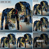 Joycorners Freshwater Fish Fishing Gold Smoke Premium Sport Style Personalized Name, Team Name Long Sleeve Shirt (6 Breeds)