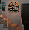 Maxcorners Personalized Deer, Fish & Duck Hunting Metal Sign WITH LED/WITHOUT LED, Rustic Wildlife Wall Decor for Cabin, Lodge, or Mancave MT0110