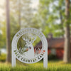 Joycorners Deer Outdoor Metal Stake - Charming Custom Yard Art - Rustic Garden Sign - Buck Lawn Decor - Unique Personalized Gifts - Father's Day Gift LM0110