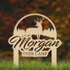 Joycorners Custom Deer Camp Laser Cut Metal Yard Stake-Custom-Personalized Deer Yard Sign - Deer-Hunting Cabin-Business LM0110