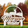 Joycorners Custom Deer Camp Laser Cut Metal Yard Stake-Custom-Personalized Deer Yard Sign - Deer-Hunting Cabin-Business LM0110