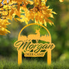 Joycorners Custom Deer Camp Laser Cut Metal Yard Stake-Custom-Personalized Deer Yard Sign - Deer-Hunting Cabin-Business LM0110