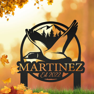 Joycorners Custom Duck Hunting Metal Lawn Sign - Personalized  Lawn Sign-Duck-Mallard Hunting Yard Signs -Stakes-Duck Hunting-Club-Organization -Business Sign LM0110