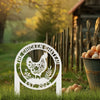 Joycorners Chicken Coop Metal Yard Stake - Personalized Farm Sign - Cute Floral Chicken Home Decor - Farmhouse Lawn Display - Unique Garden Decoration LM0110