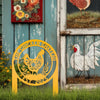 Joycorners Chicken Coop Metal Yard Stake - Personalized Farm Sign - Cute Floral Chicken Home Decor - Farmhouse Lawn Display - Unique Garden Decoration LM0110