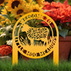 Joycorners Rustic Floral Cow Yard Art - Personalized Metal Stake - Flower Farm Animal Sign - Unique Farmhouse Decor - Custom Lawn Stakes - Gift for Her LM0110