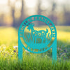 Joycorners Floral Goat Metal Stake for Yard - Unique Outdoor Art - Charming Farmhouse Decor - Rustic Garden Decoration - Cute Personalized Farm Sign LM0110