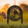 Joycorners Beehive Design Metal Yard Stake - Honey Bee Garden Accent - Personalized Welcome Sign - Farmhouse Decor - Outdoor Lawn Art - Gift for Her LM0110