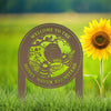 Joycorners Beehive Design Metal Yard Stake - Honey Bee Garden Accent - Personalized Welcome Sign - Farmhouse Decor - Outdoor Lawn Art - Gift for Her LM0110