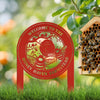 Joycorners Beehive Design Metal Yard Stake - Honey Bee Garden Accent - Personalized Welcome Sign - Farmhouse Decor - Outdoor Lawn Art - Gift for Her LM0110