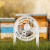 Joycorners Beehive Design Metal Yard Stake - Honey Bee Garden Accent - Personalized Welcome Sign - Farmhouse Decor - Outdoor Lawn Art - Gift for Her LM0110