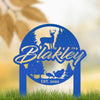 Joycorners Custom Deer and Turkey Metal Yard Stake - Personalized Custom Lawn-Yard Sign, Gift for Hunter, Hunting Gift LM0110