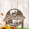Joycorners Custom Deer and Turkey Metal Yard Stake - Personalized Custom Lawn-Yard Sign, Gift for Hunter, Hunting Gift LM0110
