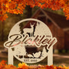 Joycorners Custom Deer and Turkey Metal Yard Stake - Personalized Custom Lawn-Yard Sign, Gift for Hunter, Hunting Gift LM0110