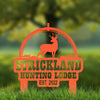 Joycorners Personalized Deer Lodge Yard Stake - Deer Cabin-Club-Organization-Business Yard Stake- Deer Hunter Club-Lodge LM0110