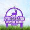 Joycorners Personalized Deer Lodge Yard Stake - Deer Cabin-Club-Organization-Business Yard Stake- Deer Hunter Club-Lodge LM0110