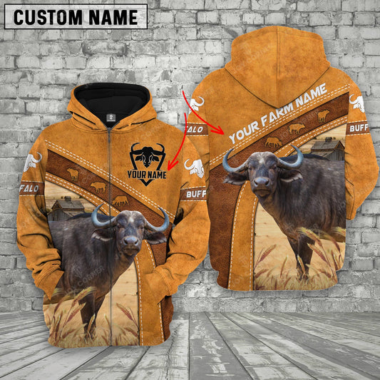 Joycorners Farm Custom Name Water Buffalo Hoodie