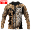 Joycorners Customized Name Owl Hunting 3D Design All Over Printed