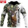 Joycorners Customized Name Deer Hunting 2 3D Design All Over Printed