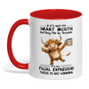 Joycorners If It's Not My Smart Mouth Getting Me In Trouble Cow Two Tone Mug