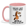 Joycorners Back Off I Have A Crazy Sister And I'm Not Horse Two Tone Mug