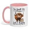 Joycorners You Smell Like Drama And A Headache Please Cow Two Tone Mug