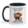Joycorners I Have Got 3 Rules Don't Lie To Me Don't Use Me Cow Two Tone Mug