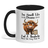 Joycorners You Smell Like Drama And A Headache Please Cow Two Tone Mug