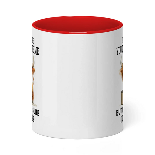 Joycorners I'm 97% Sure You Don't Like Me Cow Two Tone Mug