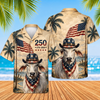 Joycorners Patriotic Cows Fireworks USA Flag Sunglasses 3D Hawaiian Shirt (10 Breeds)