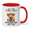 Joycorners I'm 97% Sure You Don't Like Me Cow Two Tone Mug
