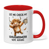 Joycorners Let Me Check My Giveashitomter Nope Nothing Cow Two Tone Mug