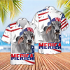 Joycorners Funny Merica Cows USA Sunglasses Patriotic 3D Hawaiian Shirt (10 Breeds)