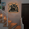 Maxcorners Personalized Deer Hunting Metal Sign WITH LED/WITHOUT LED – Bow & Rifle Wall Decor for Hunters MT0110