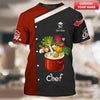 Joycorners Personalized Chef Shirt - Stylish Culinary Tee With Vibrant Veggie Print For Food Lovers MT2509